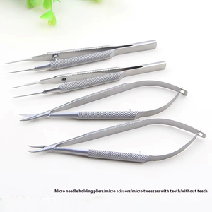 Juego de Instrumentos para Cataratas Paco: Pinzas y Portaagujas (Juego de Cuatro Piezas) - Instrumentos Microquirúrgicos - Product Image 3