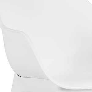 2 pz sedie da giardino in plastica bianca con braccioli - Product Image 6