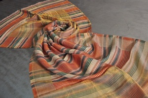 Estolas de Lana Fina con Teñido Espacial Zari, Bufanda Larga de Invierno Tejida, Bufanda Larga Tradicional de Cachemira - Product Image 5