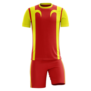 Mens Soccer Uniform Set Lightweight Breathable Football Jersey and Shorts for Team Sports Activities - Product Image 3