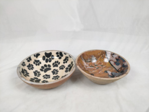 Bol à salade miniature en céramique vintage avec logos personnalisés japonais, vaisselle écologique, style européen, fête, maison, rustique - Product Image 2