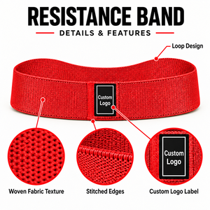 Banda de Resistencia Personalizada para Entrenamiento de Glúteos y Cadera, Accesorios de Gimnasio, Venta al por Mayor Directa, Bandas de Ejercicio para Mujeres, Producto con Logotipo - Product Image 6