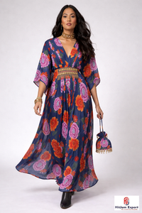 Premium Stylish Women <b>Kaftan</b> Dress Printed Beach Wear Elegant Loose Fit Soft Fabric <b>Summer</b> Cover Up Island Bulk Export Supply - Product Image 4