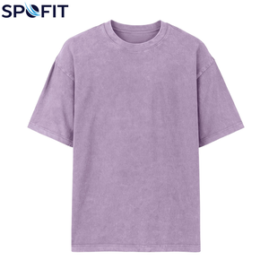 T-shirts Homme 2026 les plus vendus, coupe oversize, style streetwear et hip-hop, en coton épais délavé à l'acide, à prix abordable - Product Image 1