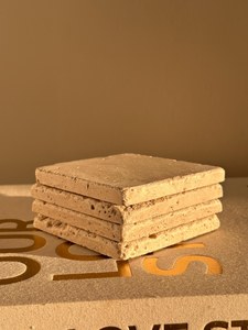 Posavasos de Piedra Natural Travertino, Juego de Posavasos de Mármol, Decoración de Mesa - Product Image 6