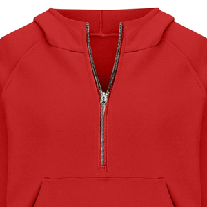 Nouvelle Arrivée 2026 – Sweat-shirt à Col Montant Demi-Zip pour Femme, Couleur Tan, Logo Personnalisé, Anti-Plis et Respirant - Product Image 3