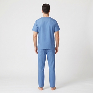 Conjunto de Uniforme Médico Transpirable para Hombre, Camisa con Cuello en V, Pantalones con Bolsillos Tipo Cargo, Poliéster y Elastano, Ropa de Hospital - Product Image 2