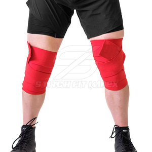 Customized Neoprene Breathable Sports <b>Elastic</b> <b>Knee</b> Wraps Adjustable Bandage Strap Professional Protection for Weightlifting Gym - Product Image 4