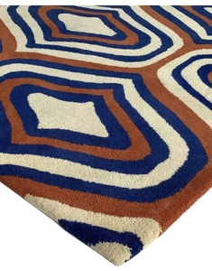 Tapis en laine tuftés faits à la main tapis oriental sculpté beaux motifs pile de boucle pour l'évaluation de l'utilisation de la prière - Product Image 4