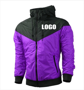 Men's Hooded <b>Jacket</b> Blue Black Color Blocking Windproof Zipper Closure Casual Autumn Wear - Product Image 5
