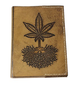 Premium Office Supply Handmade Recycled Hemp <b>Paper</b> Notebook Leather Journal Embossed Refillable Promotion Gift - Product Image 1