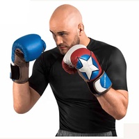 Gants de boxe de combat en cuir du Pakistan, logo personnalisé, série Marvel colorée, gants de boxe de combat