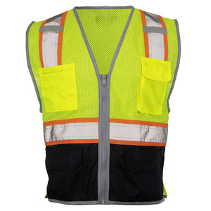 Gilet de sécurité haute visibilité pour hommes, qualité supérieure, ANSI Classe 1, EN ISO 20471 Classe 2, étanche, avec LED clignotante, pour la sécurité routière, personnalisable - Product Image 2