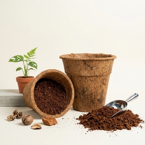 Pot en fibre de coco 16 cm, conteneur de culture de plantes biodégradable, respectueux de l'environnement - Product Image 1