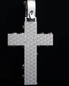 Colgante de Cruz Personalizado Chapado en Oro Rosa de 18K, Plata de Ley 925 con Moissanita VVS, Joyería Hiphop para Fiestas - Product Image 2