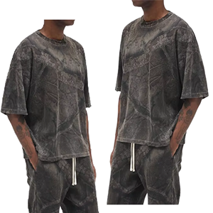T-shirt Urbain Essentiel pour Homme – Léger, en Coton Tricoté Écologique, Col Rond, Manches Courtes, Coupe Décontractée Oversize, Style Simple et Moderne pour l'Été - Product Image 6