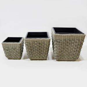 Artex Dong Thap usine jonc de mer jacinthe d'eau artisanat écologique à la main pots de jardinière grand extérieur - Product Image 6