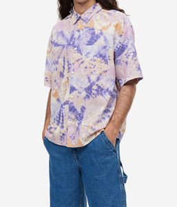 Nouvel article : Chemise décontractée pour homme à col montant, manches longues, boutonnée, motif sublimation 2026 - Product Image 4