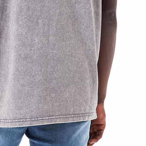 เสื้อยืดทรงหลวมสไตล์วินเทจ ล้างสีแบบแอซิดวอช แขนสั้นสำหรับฤดูร้อน แบบสั่งทำตามเทรนด์ใหม่ล่าสุด - Product Image 6