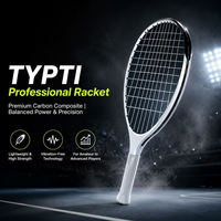 Raquettes de tennis personnalisées avec logo HIBO TYPTI, fabriquées en usine, haute performance, carbone T700, légères, flexibles, unisexes, ensemble d'entraînement