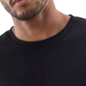 Camiseta Negra de Cuello Redondo para Hombre, Corte Regular, Manga Corta, Informal, de Algodón, Sólida, 220g, 6XL, Ropa de Calle de Verano, Suave y Cómoda - Product Image 5
