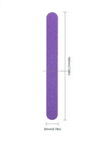 Lima de Uñas Rectangular de Doble Cara, Personalizable con Logotipo, de Zebra Emery, Gris, 100/180/240, de Alta Calidad y Duradera, Herramienta de Manicura