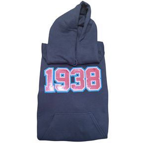 Sudadera con Lentejuelas 1938, Cuello Redondo, Color Azul Marino, Felpa Suave, Manga Larga, Informal, para Uso Diario - Product Image 6