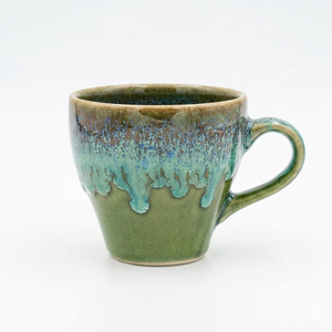Tasse à café en céramique artisanale indonésienne, tasse rustique émaillée, tasse à thé contemporaine pour la maison, le bureau, cadeau - Product Image 1