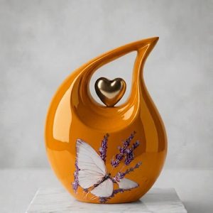 Stylish Teardrop Urn Featuring a <b>Graceful</b> Shape for Console Tables Shelves Entryways and Contemporary Home Settings - Product Image 1