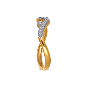 14K Gold Diamond <b>Initial</b> Vintage Curl Diamond <b>Ring</b> For Women Personalized Jewelry Round Cut Diamond 0.12 Ct Fashion <b>Ring</b> - Product Image 4