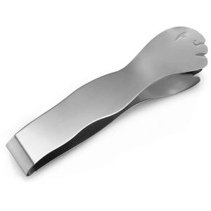Pinzas para Hielo de Acero Inoxidable de Diseño Moderno, Acabado Plateado Pulido, Utensilio de Servicio para Bar y Cocina, Perfecto para Cubitos de Hielo y Azúcar - Product Image 5