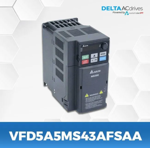Delta VFD5A5MS43AFSAA ไดรฟ์ปรับความถี่ 3 เฟส 400V 750W รุ่น MS300 สำหรับระบบอัตโนมัติในอุตสาหกรรม - Product Image 1