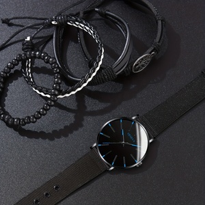 นาฬิกาควอตซ์แฟชั่นธุรกิจสำหรับผู้ชาย NW1444 และชุดกำไลข้อมือ - Product Image 6