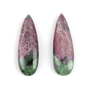 Finest Quality Natural <b>Ruby</b> Zoisite 10x30mm Pear Shape Briolette Beads Loose DIY Jewelry Making Findings Bulk Supplier - Product Image 1