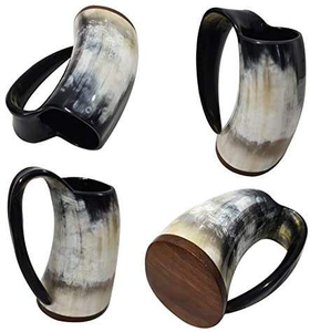 Chope à bière en corne de viking artisanale et écologique - Design moderne unique - Product Image 1