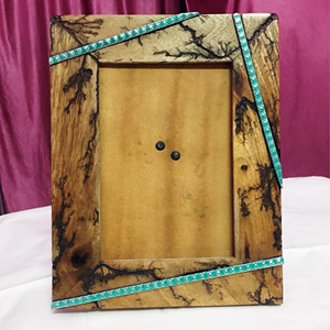 Custom Luxury Resin Inlay Geometric Picture <b>Frame</b> <b>Black</b> White Diamond Pattern Wooden Tabletop Photo <b>Frame</b> Home Decor Photo <b>Frame</b> - Product Image 4