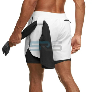 Summer Fitness Solid Knitted Mid Drawstring Muscle Shorts for Men Outdoor Beach Swim Shorts Pockets Casual Basketball Sports - Product Image 3