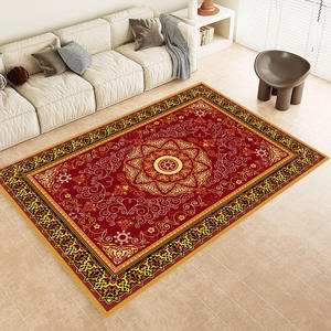 Alfombra Persa de Lujo Hecha a Mano, Alfombra de Lana Ecológica Antideslizante, Lavable, Moderna, Abstracta, Vintage, Boho, Cuadrada, de Pelo Medio para - Product Image 1