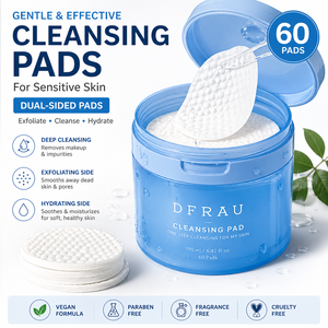 DFRAU Vegan Cleansing Pad 60 Pads One Step Deep Cleansing for All Skin Types with Hyaluronic Acid - Product Image 2