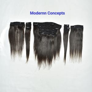 Extensiones de Cabello Humano Virgen 100% Natural al por Mayor, Cabello Humano Liso y Sedoso sin Procesar, Color Negro - Product Image 1