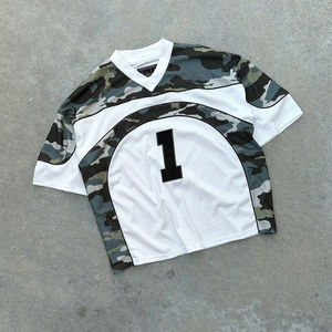 T-shirts unisexes vintage personnalisés OEM, coton lourd 300 g/m², broderie vieillie, coupe ample et courte pour homme - Product Image 2