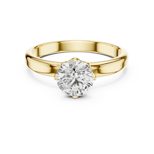 1.0ct Brilliant Cut Moissanite Solitaire Engagement <b>Ring</b> <b>925</b> Sterling <b>Silver</b> Handmade Luxury Fine Jewelry Wedding & Anniversary - Product Image 1