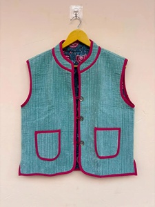 Suzani <b>Velvet</b> Short Vest Boho Summer <b>Jacket</b> Indian Vintage Hippie Chic Breathable Floral Pattern Gift for Her - Product Image 2