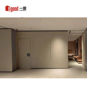 Cloison mobile pour jardin sur toit, panneaux acoustiques en MDF robuste de 85 mm, finition placage, vue extérieure, hôtel - Product Image 5