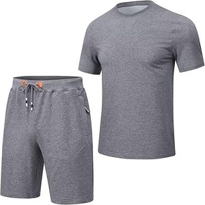 Conjunto de Camiseta y Pantalones Cortos para Hombre, Diseño de Alta Calidad, Personalizado, Casual, Verano, Transpirable, Tejido de Poliéster/Algodón - Product Image 5