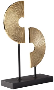 Sculpture de feuille de Monstera plaquée or, décoration bohème pour la maison, ornement autonome, design de feuillage, forme irrégulière, salon - Product Image 2
