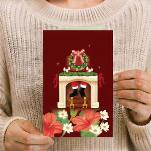 Tarjeta de Navidad 3D Pop-Up con diseño de árbol de pino y flores, tarjeta navideña 3D hecha a mano, diseño con temática de invierno, tarjeta de felicitación de papel artesanal. - Product Image 6