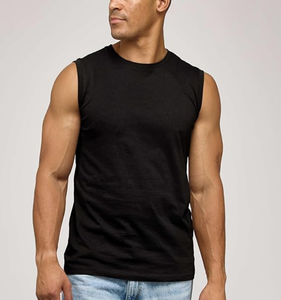 Débardeurs de sport pour hommes 100% Coton, Qualité Supérieure, Modèle 2026, Vente en Gros Usine, Modèle Uni en Maille Côtelée Ajustée - Product Image 5