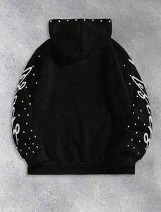 Eyre Sport Wear Sweat à capuche unisexe oversize streetwear imprimé DTF DTG et strass, 100% coton molletonné avec poche, personnalisable en usine - Product Image 2