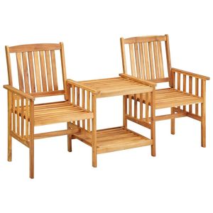 Ensemble bistrot de jardin en bois d'acacia couleur naturelle - Product Image 2